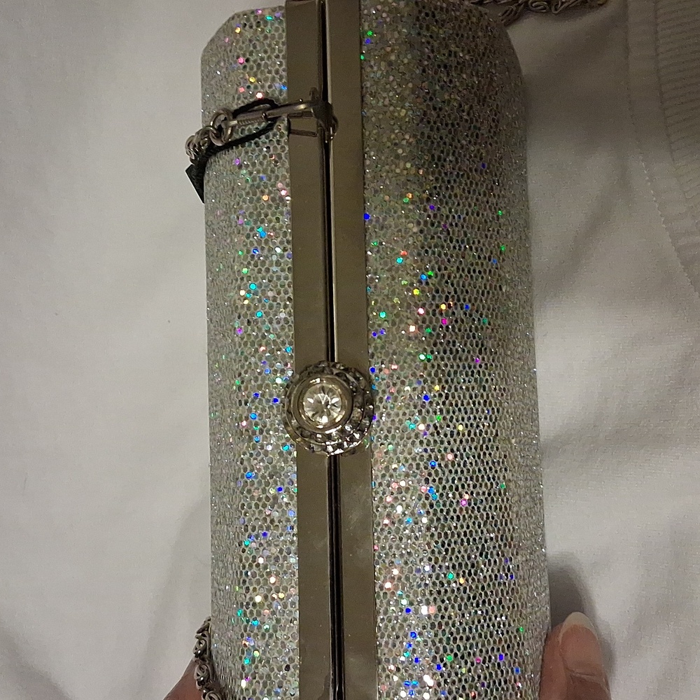 J. Furmani Silver Glitter Evening Bag - Picture 7 of 12